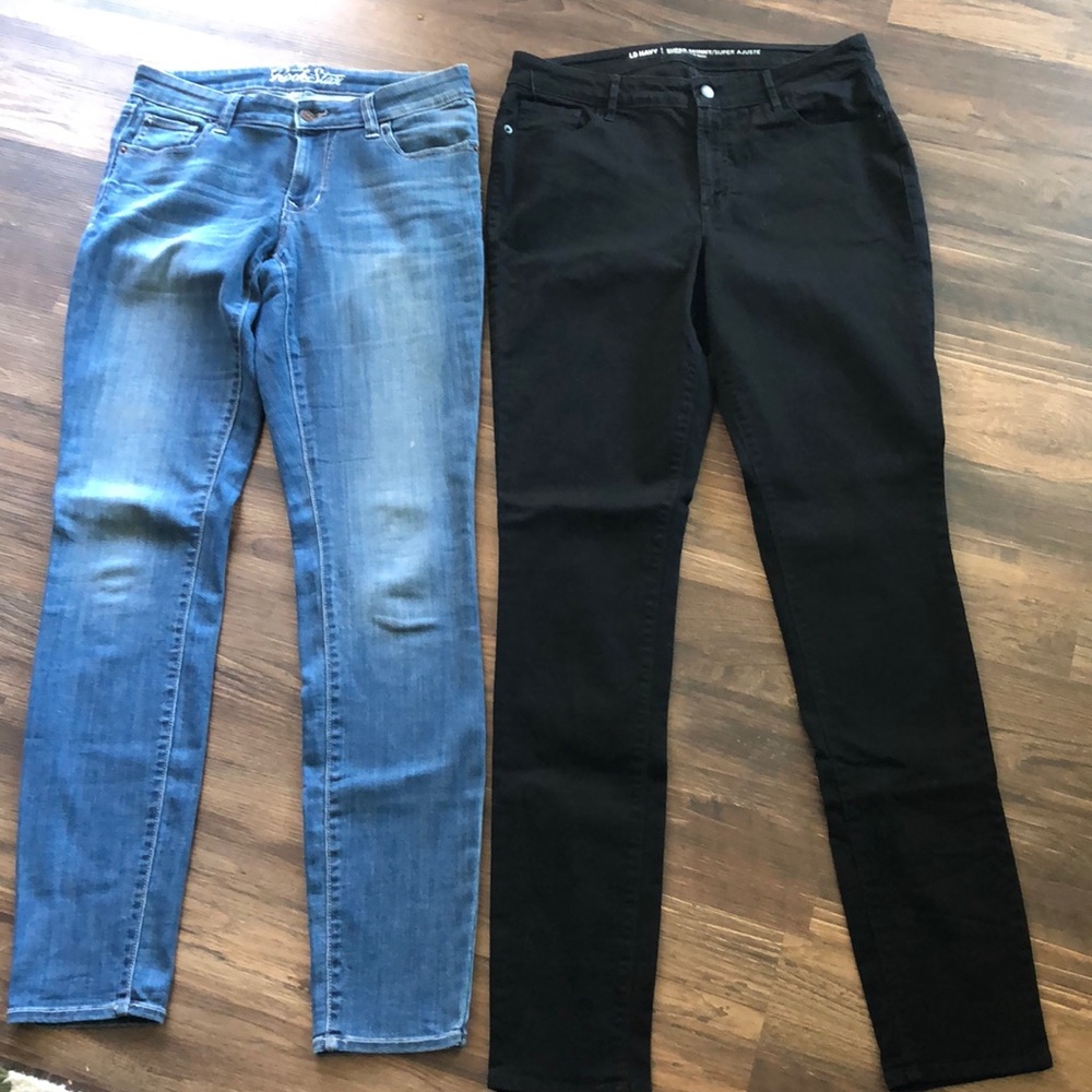 TWO PAIR Old Navy skinny jeans size 12 tall